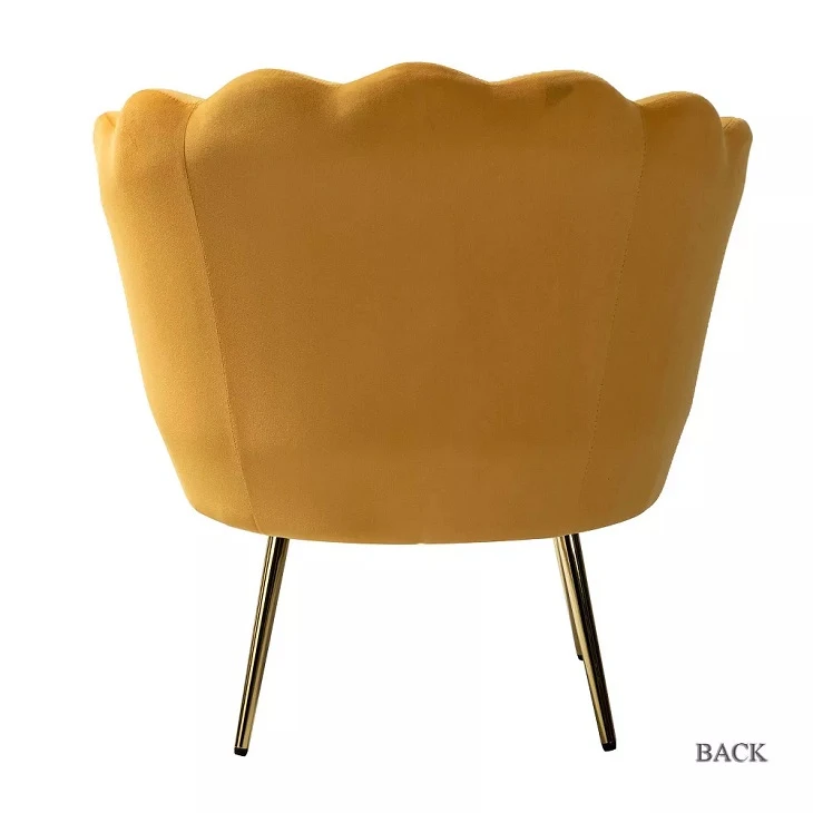 Leatherette Seat Metal Legs Chair