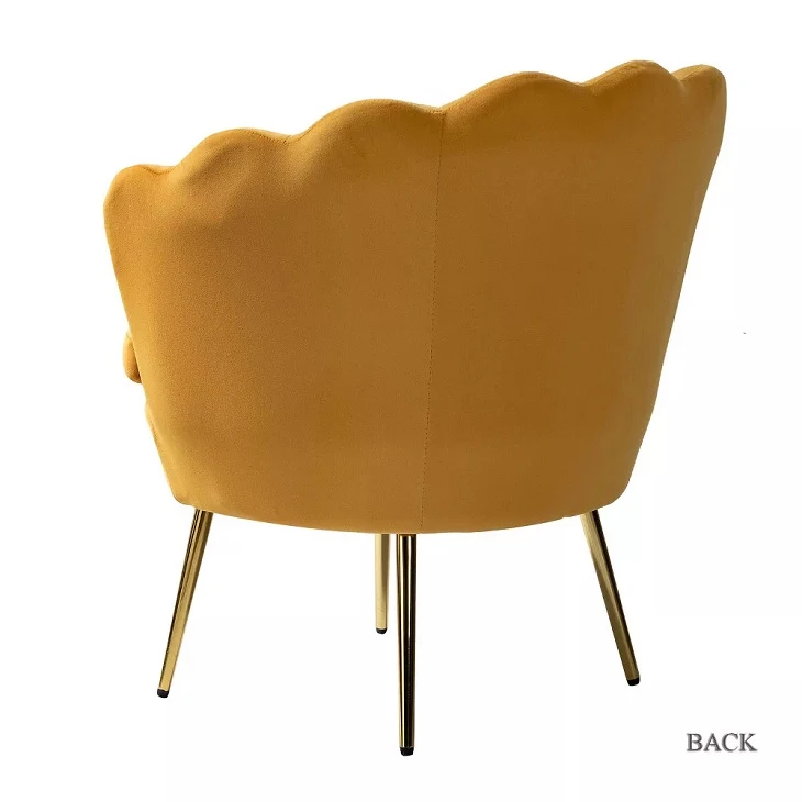Leatherette Seat Metal Legs Chair