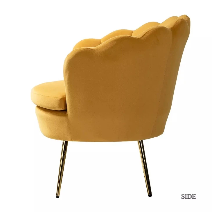 Leatherette Seat Metal Legs Chair